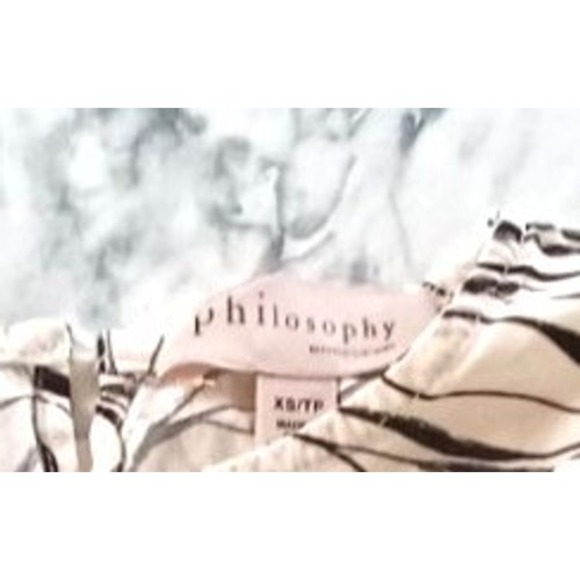 Philosophy Women XS/TP Shirt Top Black & White Zebra Animal Tall Petite‎ - Picture 7 of 10